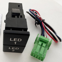 Interrupteur de feux de brouillard à double barre LED1 et LED2, interrupteur à bouton poussoir 12 V pour D-Max, réparation et remplacement de l'interrupteur de voiture
