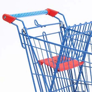 Youb thép không gỉ Xe Đẩy Tay Trọng lượng nhẹ cửa hàng tạp hóa siêu thị mua sắm giỏ hàng gấp mở ra tính năng nền tảng nhựa - Product Image 3