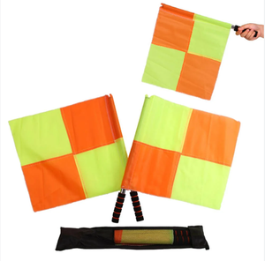 Professional Hot Sales Sublimation Product Hand Waving Extendable Sports Entertainment <b>Referee</b> <b>Flag</b> - Product Image 1