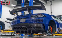 Ventes chaudes Diffuseur de pare-chocs arrière en fibre de carbone sèche de haute qualité Style PU Kit carrosserie Kit aérodynamique pour Chevrolet Corvette C8 Z06