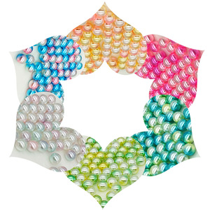 High Gloss Multicolored Round Resin <b>Beads</b> For Jewelry Making 8mm 6mm Non Perforated Imitation Pearl Gradient Bubble <b>Beads</b> - Product Image 3