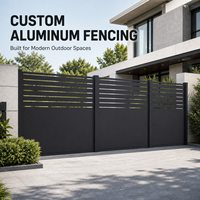 Panneaux de clôture en aluminium décoratifs, modernes, durables et résistants aux intempéries pour la cour, le patio et les limites résidentielles