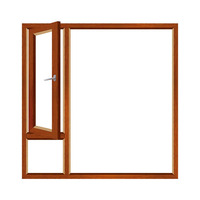 Ventanas Modernas Personalizadas de PVC Americano en Forma de U, Ventanas de Doble Hoja con Aislamiento Térmico, Ventanas Corredizas Verticales Patentadas a Nivel Mundial