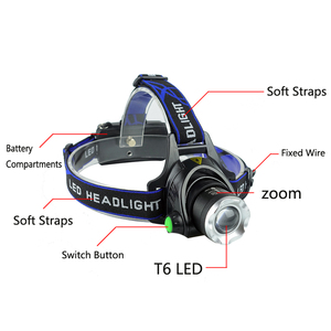 <span class=keywords><strong>Linterna</strong></span> Frontal LED <span class=keywords><strong>Recargable</strong></span> <span class=keywords><strong>de</strong></span> Gran Venta T6 Impermeable para Exteriores y Camping - Product Image 2