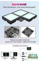 Carreaux de sol 30X30 LED Jumping Dance Floor Stage Light up Touch Carreaux de sol à LED Carrelages intérieur/extérieur