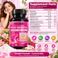 Myo-Inositol D-Chiro-Inositol Berbérine Capsules Végétariennes Vitamine D3 K2 Acide Folique B12 Magnésium Zinc 90 Capsules