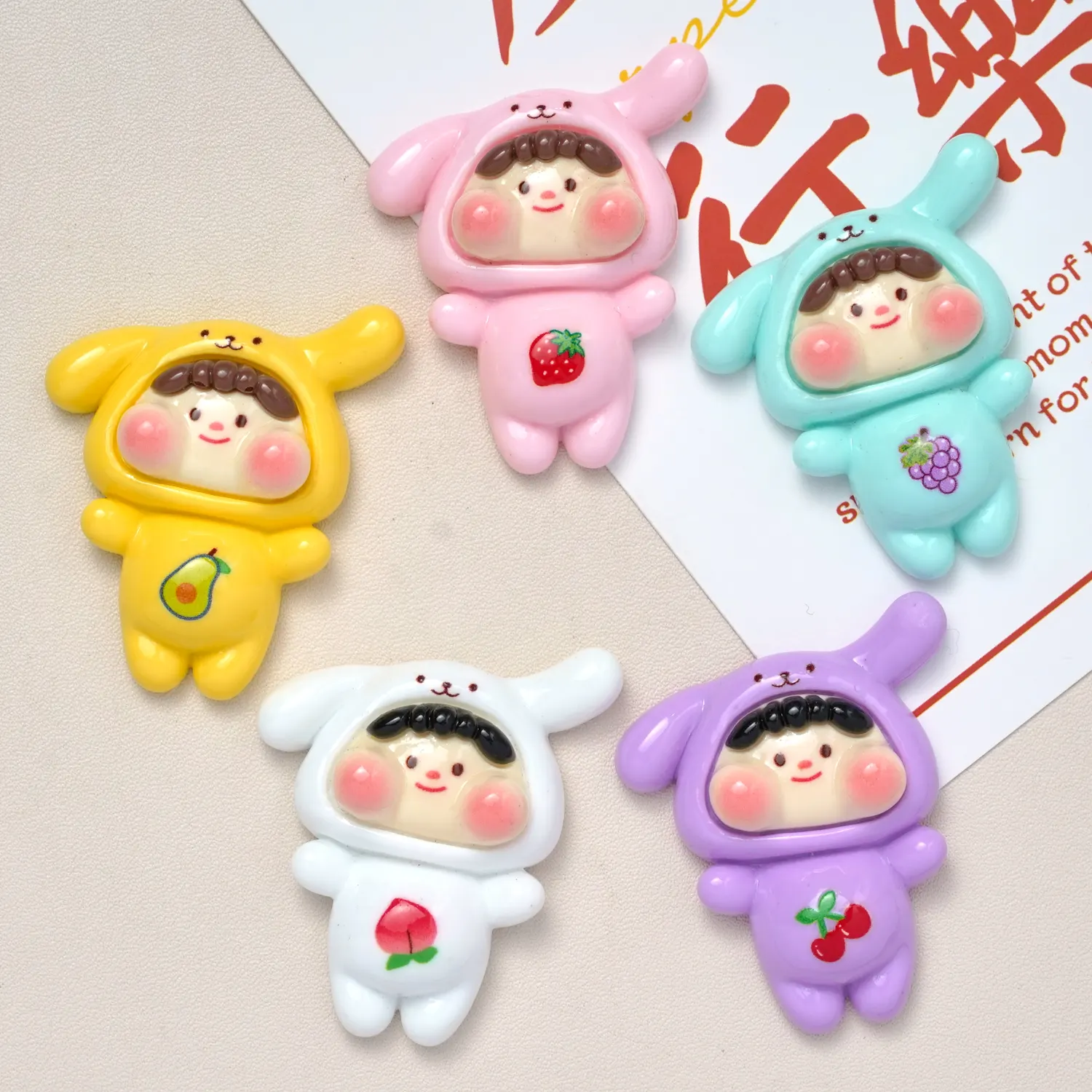 New style large cartoon fruit baby flatback resin charms crafts for cell phone chain pendant handmade hairpin DIY decoration