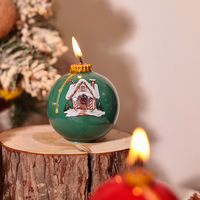 Bougie parfumée en forme de flocon de neige, maison de neige, boule de Noël, ornement suspendu pour arbre de Noël, décoration de maison pour les fêtes, cadeau, bougie parfumée