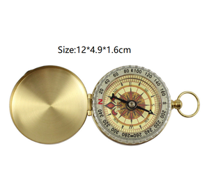 <span class=keywords><strong>Nuevo</strong></span> Brújula Luminosa de Latón Clásica Portátil para Viajes, Senderismo y Actividades al Aire Libre, Estilo Reloj de Bolsillo, Resistente al Agua, con Puntero, en Venta - Product Image 4