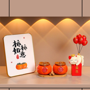 Figura de gato de la suerte de resina con globos, decoración del hogar, regalo para sala de estar, gabinete, artesanía artística, forma de animal - Product Image 4