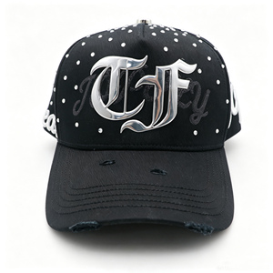 Cappello Trucker a 5 Pannelli con Strass Luccicanti, Fodera in Raso, Logo Personalizzato con Ricamo ad Alta Frequenza e Stampa, Gorras - Product Image 1