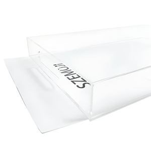 Plateau <span class=keywords><strong>d</strong></span>écoratif en acrylique, organisateur de comptoir pour salons, tables basses ottomanes, bureaux, cuisines et pour servir les invités - Product Image 5