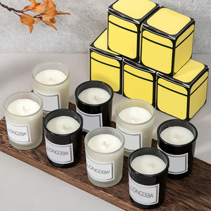 Ventes en gros de pots à bougies en verre de haute qualité, rouges, 180 ml, 300 ml, luxueux, pour un usage quotidien, décoration de la maison, porte-bougie - Product Image 4