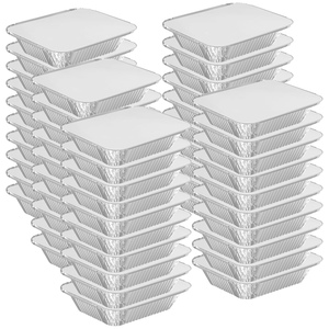 1000 Packs 2.25LB Oblong Aluminum <b>Foil</b> Pan Disposable Food Grade PP Lid Baking Use Wholesale Aluminum <b>Foil</b> Tray <b>Container</b> - Product Image 3