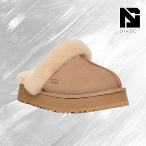 Pantuflas UGG Disquette para Mujer, Color Arena, Forradas de Piel, Punta Cerrada, Pantuflas de Invierno a la Moda - Product Image 2