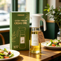 Vente d'usine – Bouteille en verre de 200 ml pour huile d'olive, vaporisateur de cuisine domestique avec boucle à ressort, flacon pulvérisateur atomiseur en verre