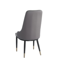 Chaise de salle à manger moderne en cuir rembourrée avec structure en fer et pieds dorés - Durable et écologique pour la maison, l'hôtel et la restauration