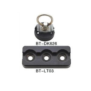 Rail de fixation en plastique à 3 trous de 75 mm BT-LT03, Boucle à <span class=keywords><strong>anneau</strong></span> en D coulissante à ressort de 45 mm BT-DK626, Quincaillerie de fixation interne pour Flight Case - Product Image 2
