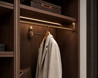 Meuble à chaussures moderne pour entrée avec portes vitrées, armoire de rangement en bois sur mesure pour couloir, porte-manteau et banc, mobilier de maison