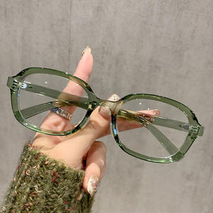 Nuevas gafas retro rectangulares con montura de PC, lentes planas, protección contra luz azul, gafas unisex de tamaño mediano Yc508501 - Product Image 2