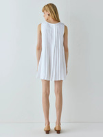 Robe décontractée plissée sans manches pour femme en chanvre-coton, nouvelle collection été, style européen-américain transfrontalier