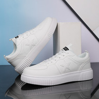 Chaussures de sport blanches pour hommes, taille spéciale 47, style Air Force, originales, simples, à semelle épaisse, décontractées, pour la course et la mode
