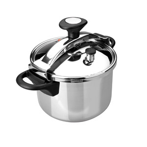 Pentola a pressione in acciaio inox da 5 litri con coperchio e manici per cucinare - Product Image 1