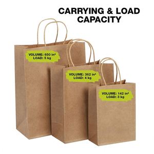 Kraft Paper <b>Bags</b> with Handles Eco-Friendly Gift Mixed Sizes for Retail Shopping Wedding Birthday Parties Kraft Paper <b>Bags</b> - Product Image 5
