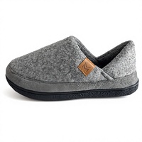 Chaussons d'intérieur en mousse à mémoire de forme personnalisés de haute qualité, doux, à bout fermé, antidérapants, chauds, avec semelle épaisse et amortissante pour hommes