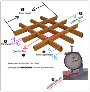 Chất Lượng Cao Acoustic Nhôm Mở Trần Hệ Thống Treo Lưới Cho Trung Tâm Mua Sắm Sân Bay Station-Cho Trần Gạch - Product Image 6