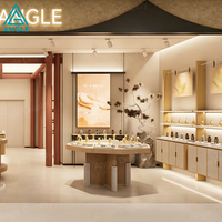 Vitrine de présentation de parfums avec éclairage LED, design luxueux et moderne, comptoir personnalisé, mobilier pour boutique de parfums