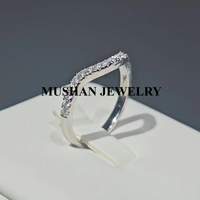 Bague de Noël MuShan en argent sterling 925 plaqué or 18 carats avec moissanite ronde pour femme, bijoux de luxe, brevet MST, bagues raffinées