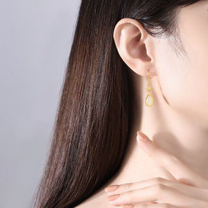 Bijoux fantaisie pour femmes, bijoux fins, boucles d'oreilles, ensemble de bijoux fantaisie, bijoux en argent 925, bijoux en argent sterling 925, forme de goutte d'eau - Product Image 3