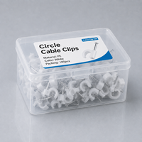 Organisateur de câbles blanc pour l'esthétique intérieure, gestion de bureau bien rangée, clips de câbles circulaires en acier auto-agrippants