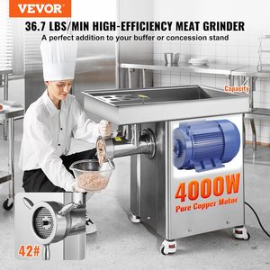 <span class=keywords><strong>Tritacarne</strong></span> Elettrico Commerciale Nuovo Automatico 36,7 Libbre/Min Motore 4000W Lama in Acciaio Inox 36,6x23,5x34,8 Pollici 3 Mesi - Product Image 2