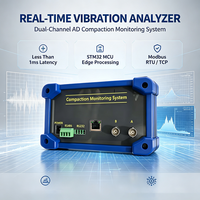 Analyseur de données de vibration 16 bits en temps réel, double canal, AD 200 KSPS, prétraitement des bords, compactage de chaussée, STM32 MCU