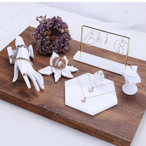 Good Quality Counter Window Showcase Bracelet <b>Earrings</b> Ring Necklace Stand Display Props Set for Store - Product Image 6
