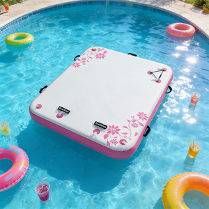 Plataforma Flotante Inflable Portátil para <span class=keywords><strong>Lago</strong></span>, <span class=keywords><strong>Piscina</strong></span>, Fiestas, Yoga y Pesca - Product Image 1
