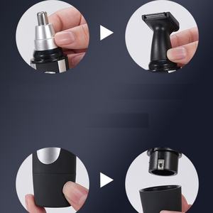 Excelente Recortadora de Barba, Cejas y Vello Nasal con 3 Cabezales, Resistente al Agua y Alimentada por Pilas AA, para Cuidado Personal - Product Image 4