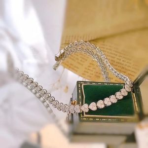 Bracelet tennis en or blanc 18 carats personnalisé Xinfly, bijoux fins, forme de cœur, diamant naturel 3,3 carats, charme tendance pour cadeau de mariage - Product Image 5