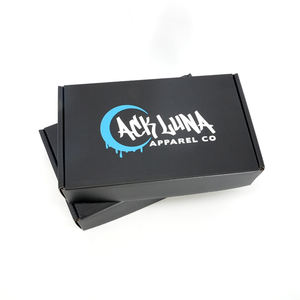 Katlanır kutu siyah oluklu ambalaj kutusu ayakkabı ambalaj biyobozunur posta gönderim kutusu 10 + yıl ambalaj deneyimi - Product Image 6