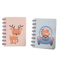 Carnet de notes A7 à spirale, motif dessin animé, mignon, à feuilles mobiles, portable, pour étudiant, cadeau, vente en gros de livres
