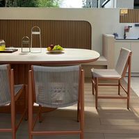 Chaise en corde de caoutchouc moderne avec structure en aluminium, style Bali Resort