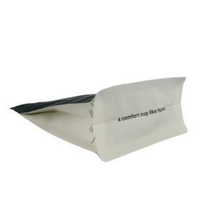 Bolsas Personalizadas de Material Reciclable con Válvula y Bolsa Plana con Fondo Plano para Café y Té, Bolsa con Cierre y Bolsillo, Color Blanco Mate - Product Image 6