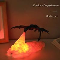 Lanterne 3D Dragon cracheur de feu Lampe à LED sans fil Lampe de lecture Lampe de table d'éclairage de nuit Lampe portable confortable et chaude