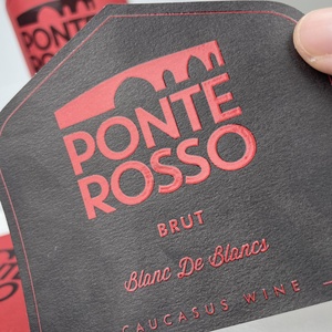More Popular Luxury Texture Red Wine Packaging Label Waterproof Paper Adhesive <b>Sticker</b> Strong - Product Image 2