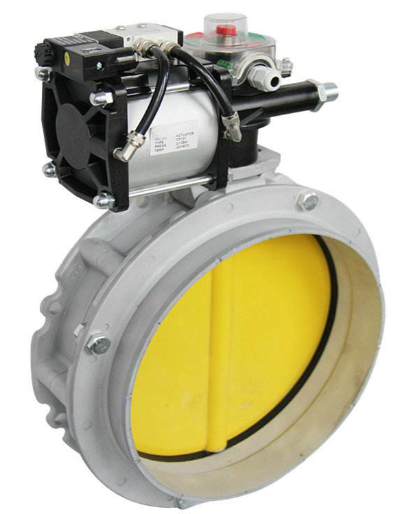 hydraulic part turn actuator for butterfly valve