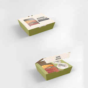 Boîte d'emballage de sushi personnalisée biodégradable en gros, boîte de sushi jetable en papier, boîte à emporter japonaise, boîte à sushi bento avec fenêtre - Product Image 5