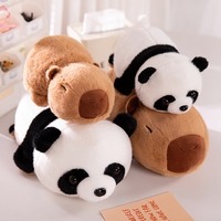 Offre Spéciale réversible Flip Panda & Capybara jouets en peluche doux dessin animé personnalisé jouets en peluche