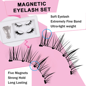 Pink <b>Soft</b> Magnetic Eyelash Extensions With Applicator Custom Logo Silk Natural Long Magnetic Lashes Magnet <b>Box</b> for Lashes - Product Image 4